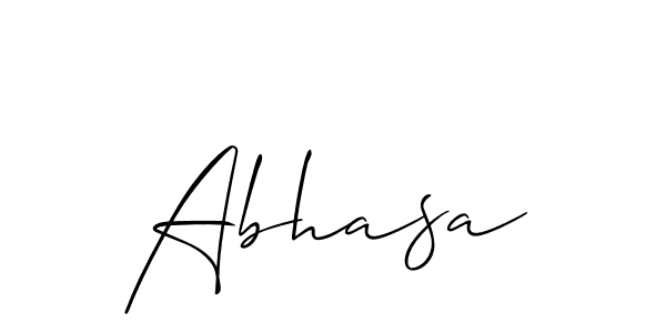 How to Draw Abhasa signature style? Allison_Script is a latest design signature styles for name Abhasa. Abhasa signature style 2 images and pictures png