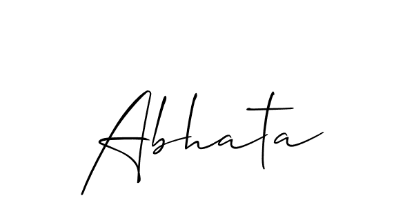 The best way (Allison_Script) to make a short signature is to pick only two or three words in your name. The name Abhata include a total of six letters. For converting this name. Abhata signature style 2 images and pictures png