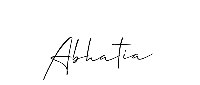 if you are searching for the best signature style for your name Abhatia. so please give up your signature search. here we have designed multiple signature styles  using Allison_Script. Abhatia signature style 2 images and pictures png