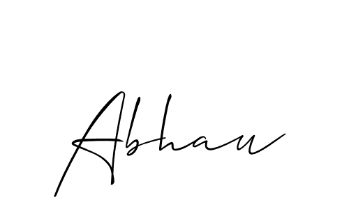 Use a signature maker to create a handwritten signature online. With this signature software, you can design (Allison_Script) your own signature for name Abhau. Abhau signature style 2 images and pictures png