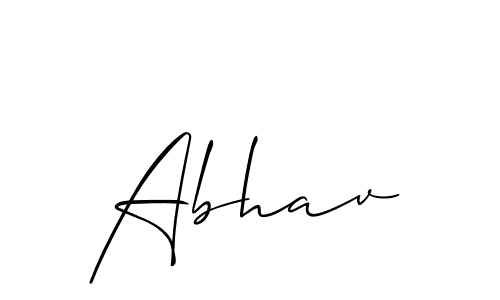 How to make Abhav name signature. Use Allison_Script style for creating short signs online. This is the latest handwritten sign. Abhav signature style 2 images and pictures png