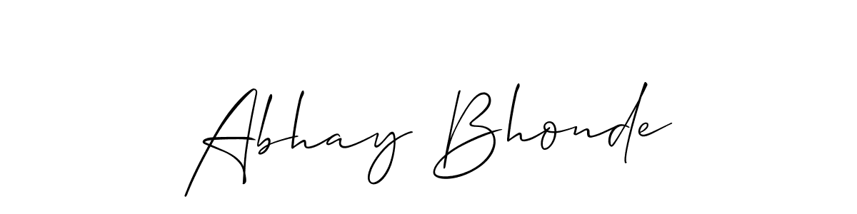 This is the best signature style for the Abhay Bhonde name. Also you like these signature font (Allison_Script). Mix name signature. Abhay Bhonde signature style 2 images and pictures png