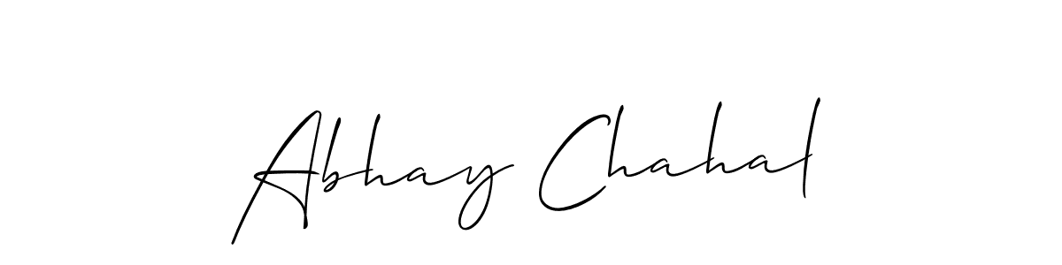 Also we have Abhay Chahal name is the best signature style. Create professional handwritten signature collection using Allison_Script autograph style. Abhay Chahal signature style 2 images and pictures png