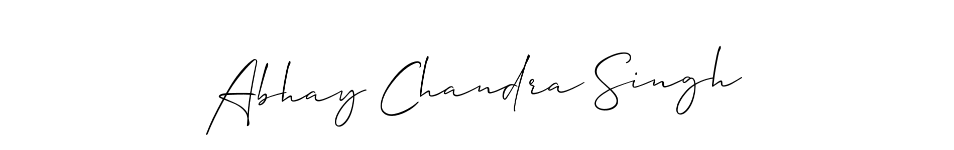 Allison_Script is a professional signature style that is perfect for those who want to add a touch of class to their signature. It is also a great choice for those who want to make their signature more unique. Get Abhay Chandra Singh name to fancy signature for free. Abhay Chandra Singh signature style 2 images and pictures png
