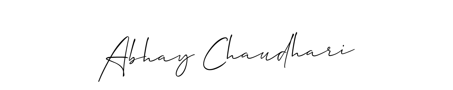 Make a beautiful signature design for name Abhay Chaudhari. With this signature (Allison_Script) style, you can create a handwritten signature for free. Abhay Chaudhari signature style 2 images and pictures png