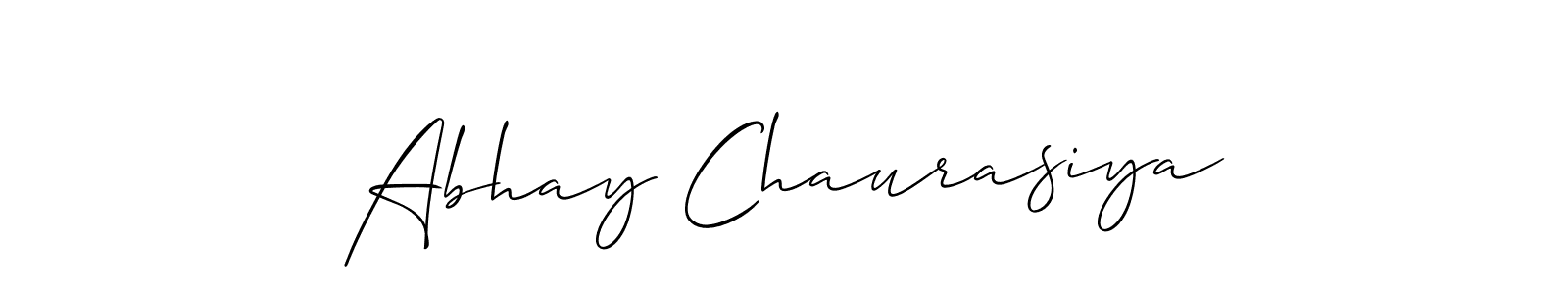 Make a beautiful signature design for name Abhay Chaurasiya. With this signature (Allison_Script) style, you can create a handwritten signature for free. Abhay Chaurasiya signature style 2 images and pictures png