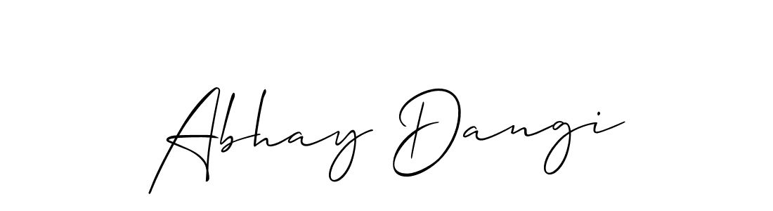Make a short Abhay Dangi signature style. Manage your documents anywhere anytime using Allison_Script. Create and add eSignatures, submit forms, share and send files easily. Abhay Dangi signature style 2 images and pictures png