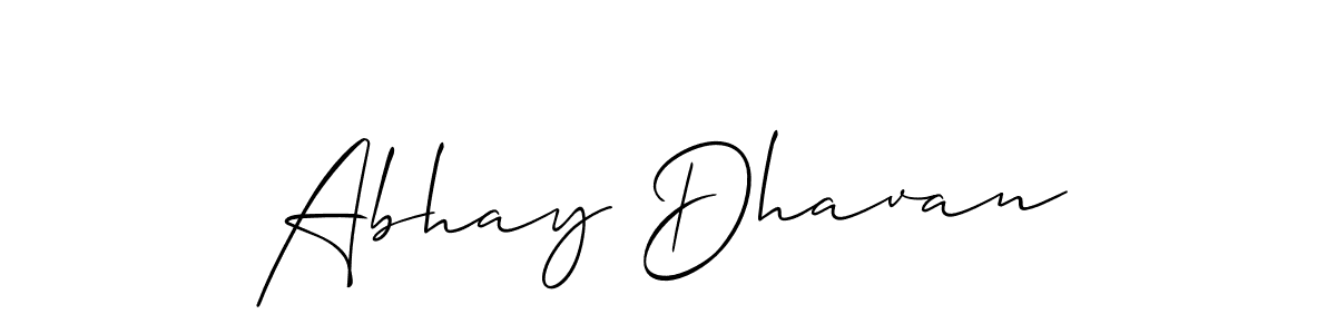 Make a short Abhay Dhavan signature style. Manage your documents anywhere anytime using Allison_Script. Create and add eSignatures, submit forms, share and send files easily. Abhay Dhavan signature style 2 images and pictures png