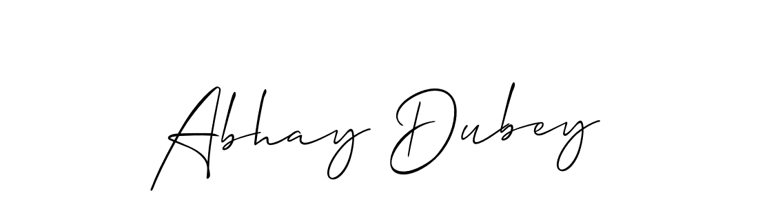 Abhay Dubey stylish signature style. Best Handwritten Sign (Allison_Script) for my name. Handwritten Signature Collection Ideas for my name Abhay Dubey. Abhay Dubey signature style 2 images and pictures png