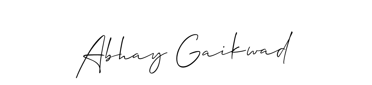You should practise on your own different ways (Allison_Script) to write your name (Abhay Gaikwad) in signature. don't let someone else do it for you. Abhay Gaikwad signature style 2 images and pictures png
