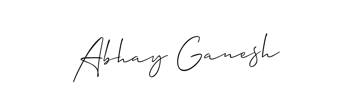 Make a beautiful signature design for name Abhay Ganesh. With this signature (Allison_Script) style, you can create a handwritten signature for free. Abhay Ganesh signature style 2 images and pictures png