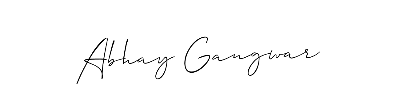 Create a beautiful signature design for name Abhay Gangwar. With this signature (Allison_Script) fonts, you can make a handwritten signature for free. Abhay Gangwar signature style 2 images and pictures png