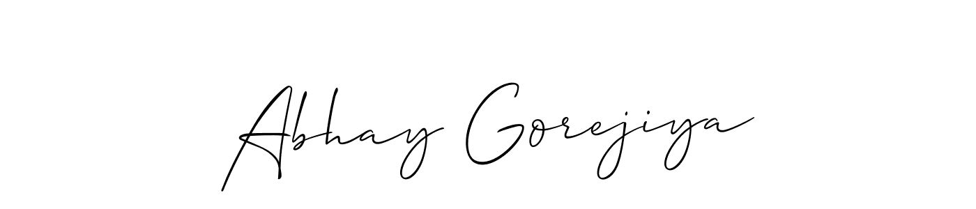 Best and Professional Signature Style for Abhay Gorejiya. Allison_Script Best Signature Style Collection. Abhay Gorejiya signature style 2 images and pictures png