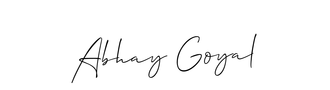 Create a beautiful signature design for name Abhay Goyal. With this signature (Allison_Script) fonts, you can make a handwritten signature for free. Abhay Goyal signature style 2 images and pictures png