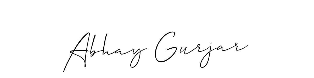 Create a beautiful signature design for name Abhay Gurjar. With this signature (Allison_Script) fonts, you can make a handwritten signature for free. Abhay Gurjar signature style 2 images and pictures png