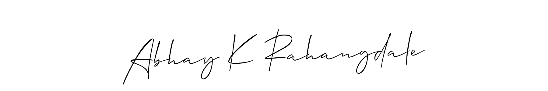 Also we have Abhay K Rahangdale name is the best signature style. Create professional handwritten signature collection using Allison_Script autograph style. Abhay K Rahangdale signature style 2 images and pictures png