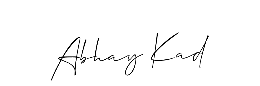 if you are searching for the best signature style for your name Abhay Kad. so please give up your signature search. here we have designed multiple signature styles  using Allison_Script. Abhay Kad signature style 2 images and pictures png