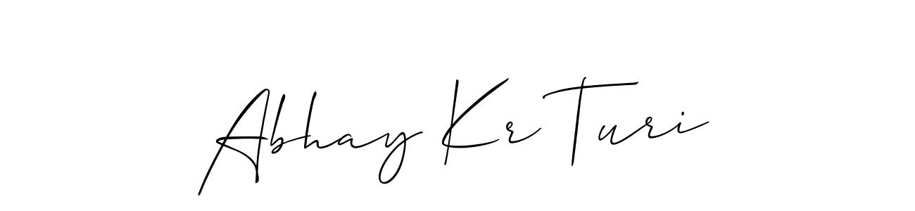 How to Draw Abhay Kr Turi signature style? Allison_Script is a latest design signature styles for name Abhay Kr Turi. Abhay Kr Turi signature style 2 images and pictures png