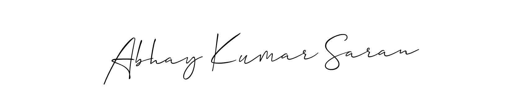 This is the best signature style for the Abhay Kumar Saran name. Also you like these signature font (Allison_Script). Mix name signature. Abhay Kumar Saran signature style 2 images and pictures png