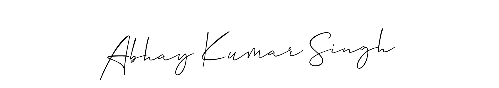 Also we have Abhay Kumar Singh name is the best signature style. Create professional handwritten signature collection using Allison_Script autograph style. Abhay Kumar Singh signature style 2 images and pictures png