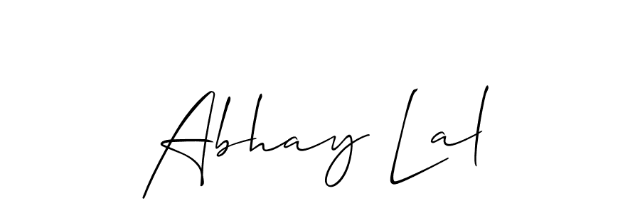 Allison_Script is a professional signature style that is perfect for those who want to add a touch of class to their signature. It is also a great choice for those who want to make their signature more unique. Get Abhay Lal name to fancy signature for free. Abhay Lal signature style 2 images and pictures png