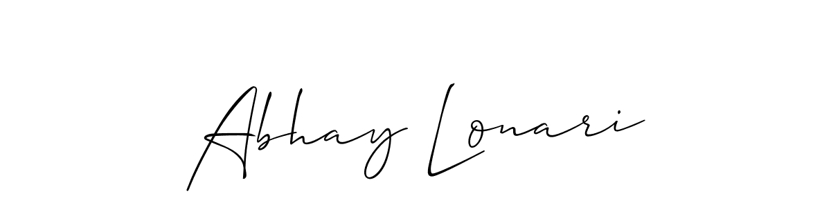 How to Draw Abhay Lonari signature style? Allison_Script is a latest design signature styles for name Abhay Lonari. Abhay Lonari signature style 2 images and pictures png