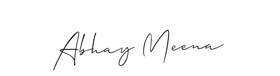 How to Draw Abhay Meena signature style? Allison_Script is a latest design signature styles for name Abhay Meena. Abhay Meena signature style 2 images and pictures png