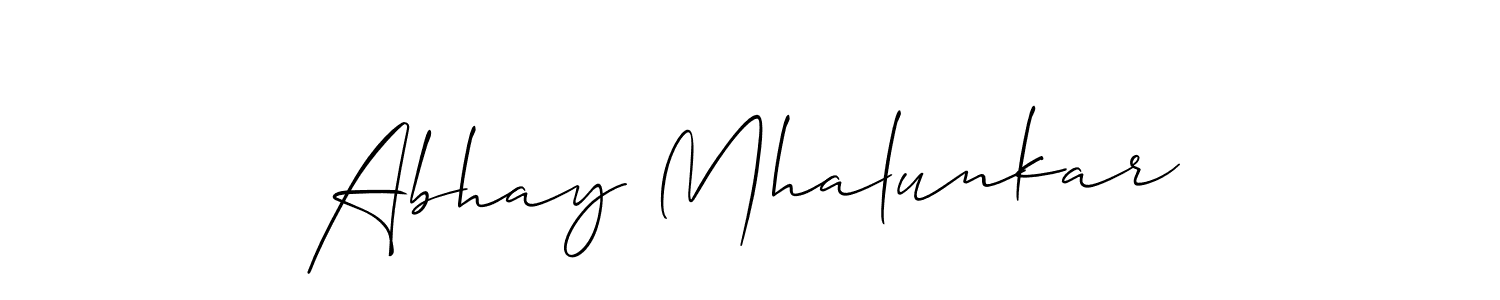 Check out images of Autograph of Abhay Mhalunkar name. Actor Abhay Mhalunkar Signature Style. Allison_Script is a professional sign style online. Abhay Mhalunkar signature style 2 images and pictures png