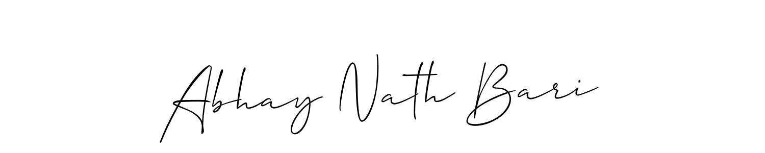 Use a signature maker to create a handwritten signature online. With this signature software, you can design (Allison_Script) your own signature for name Abhay Nath Bari. Abhay Nath Bari signature style 2 images and pictures png