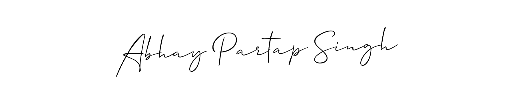 Use a signature maker to create a handwritten signature online. With this signature software, you can design (Allison_Script) your own signature for name Abhay Partap Singh. Abhay Partap Singh signature style 2 images and pictures png