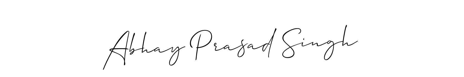 How to make Abhay Prasad Singh name signature. Use Allison_Script style for creating short signs online. This is the latest handwritten sign. Abhay Prasad Singh signature style 2 images and pictures png