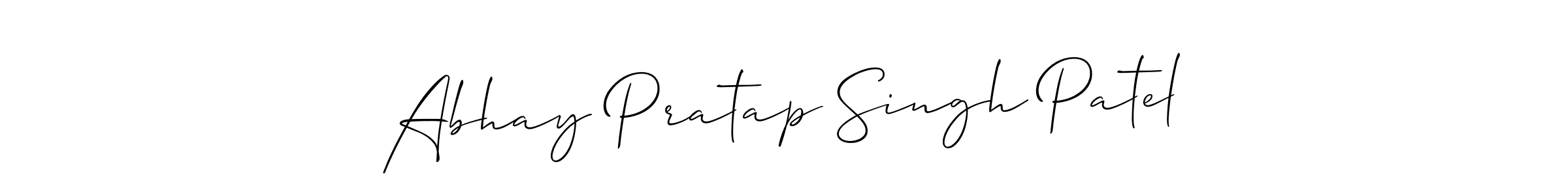 Similarly Allison_Script is the best handwritten signature design. Signature creator online .You can use it as an online autograph creator for name Abhay Pratap Singh Patel. Abhay Pratap Singh Patel signature style 2 images and pictures png