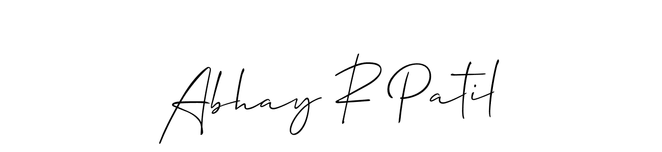 How to make Abhay R Patil signature? Allison_Script is a professional autograph style. Create handwritten signature for Abhay R Patil name. Abhay R Patil signature style 2 images and pictures png