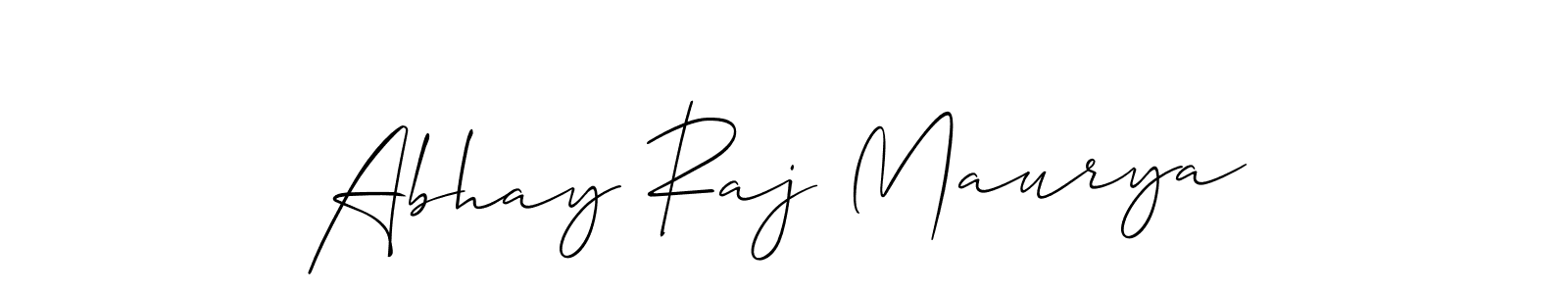 Abhay Raj Maurya stylish signature style. Best Handwritten Sign (Allison_Script) for my name. Handwritten Signature Collection Ideas for my name Abhay Raj Maurya. Abhay Raj Maurya signature style 2 images and pictures png