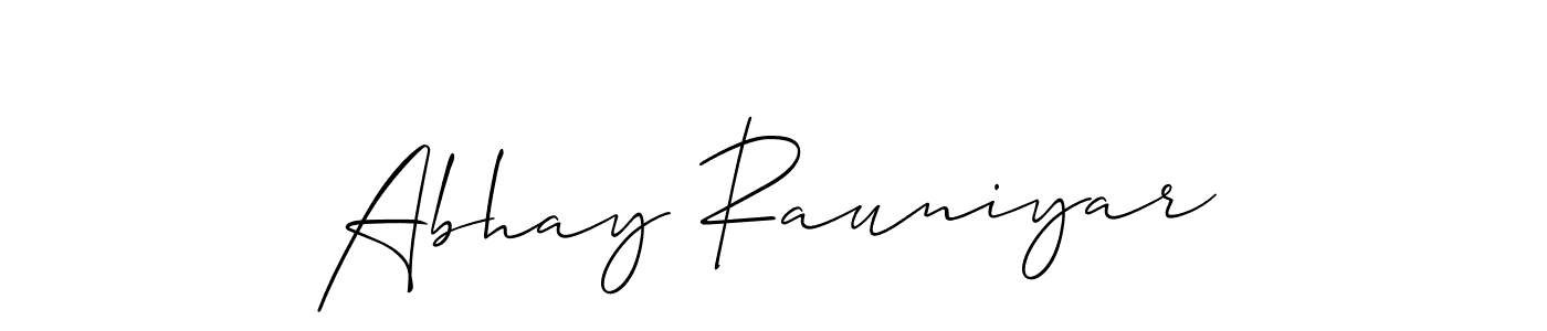 Also You can easily find your signature by using the search form. We will create Abhay Rauniyar name handwritten signature images for you free of cost using Allison_Script sign style. Abhay Rauniyar signature style 2 images and pictures png