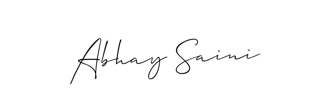 It looks lik you need a new signature style for name Abhay Saini. Design unique handwritten (Allison_Script) signature with our free signature maker in just a few clicks. Abhay Saini signature style 2 images and pictures png