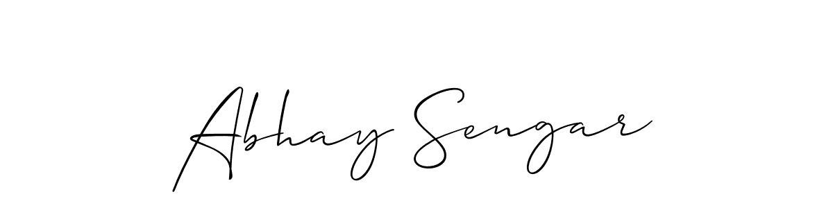 Make a beautiful signature design for name Abhay Sengar. With this signature (Allison_Script) style, you can create a handwritten signature for free. Abhay Sengar signature style 2 images and pictures png