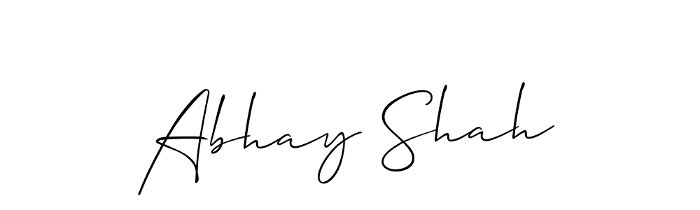 How to make Abhay Shah signature? Allison_Script is a professional autograph style. Create handwritten signature for Abhay Shah name. Abhay Shah signature style 2 images and pictures png