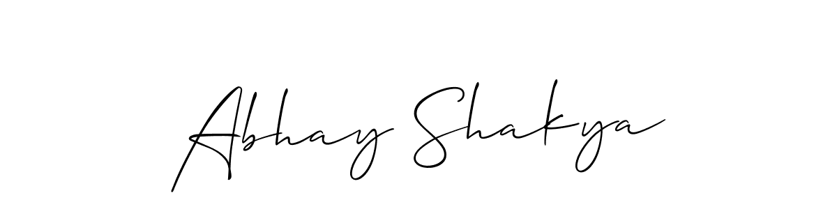 Use a signature maker to create a handwritten signature online. With this signature software, you can design (Allison_Script) your own signature for name Abhay Shakya. Abhay Shakya signature style 2 images and pictures png