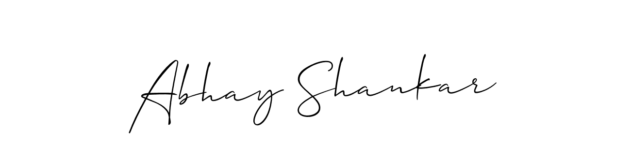 The best way (Allison_Script) to make a short signature is to pick only two or three words in your name. The name Abhay Shankar include a total of six letters. For converting this name. Abhay Shankar signature style 2 images and pictures png