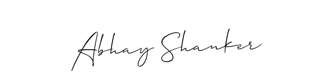 Allison_Script is a professional signature style that is perfect for those who want to add a touch of class to their signature. It is also a great choice for those who want to make their signature more unique. Get Abhay Shanker name to fancy signature for free. Abhay Shanker signature style 2 images and pictures png