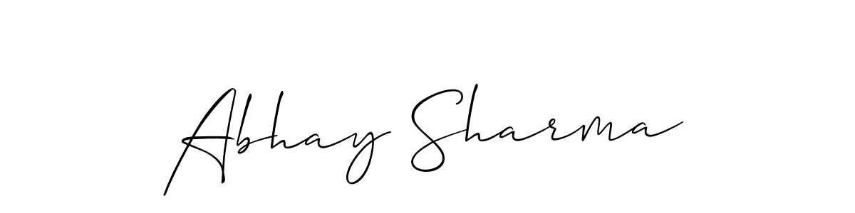 Abhay Sharma stylish signature style. Best Handwritten Sign (Allison_Script) for my name. Handwritten Signature Collection Ideas for my name Abhay Sharma. Abhay Sharma signature style 2 images and pictures png