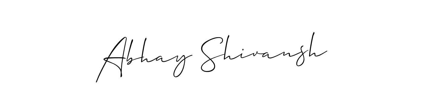 How to make Abhay Shivansh signature? Allison_Script is a professional autograph style. Create handwritten signature for Abhay Shivansh name. Abhay Shivansh signature style 2 images and pictures png