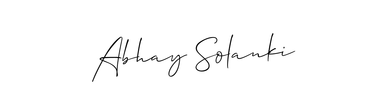 Abhay Solanki stylish signature style. Best Handwritten Sign (Allison_Script) for my name. Handwritten Signature Collection Ideas for my name Abhay Solanki. Abhay Solanki signature style 2 images and pictures png
