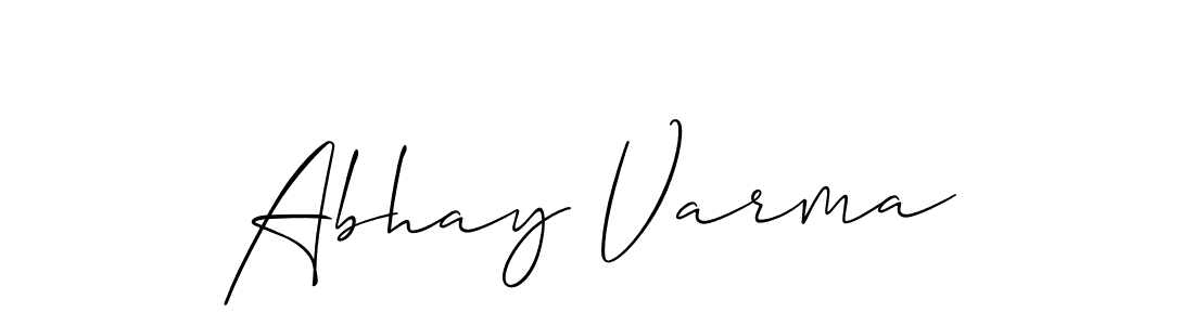 Also You can easily find your signature by using the search form. We will create Abhay Varma name handwritten signature images for you free of cost using Allison_Script sign style. Abhay Varma signature style 2 images and pictures png