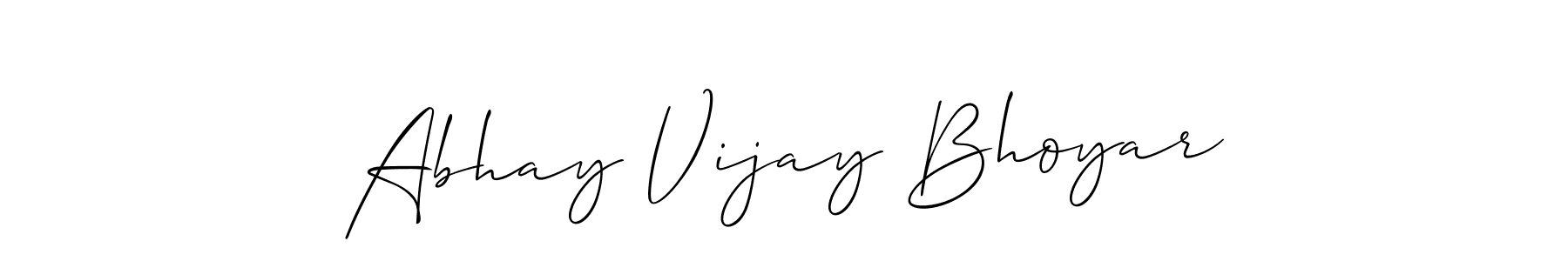 Abhay Vijay Bhoyar stylish signature style. Best Handwritten Sign (Allison_Script) for my name. Handwritten Signature Collection Ideas for my name Abhay Vijay Bhoyar. Abhay Vijay Bhoyar signature style 2 images and pictures png