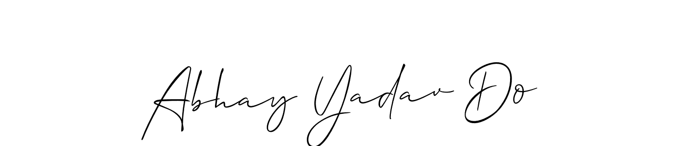 It looks lik you need a new signature style for name Abhay Yadav Do. Design unique handwritten (Allison_Script) signature with our free signature maker in just a few clicks. Abhay Yadav Do signature style 2 images and pictures png