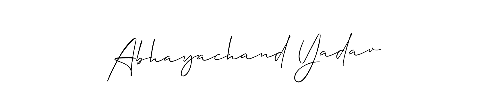 You can use this online signature creator to create a handwritten signature for the name Abhayachand Yadav. This is the best online autograph maker. Abhayachand Yadav signature style 2 images and pictures png