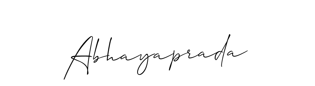 Once you've used our free online signature maker to create your best signature Allison_Script style, it's time to enjoy all of the benefits that Abhayaprada name signing documents. Abhayaprada signature style 2 images and pictures png