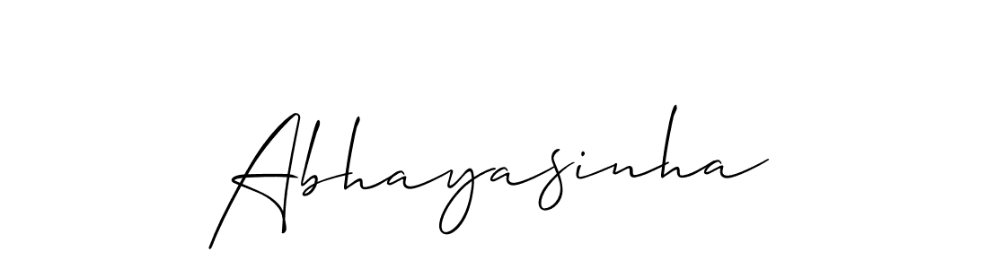 Use a signature maker to create a handwritten signature online. With this signature software, you can design (Allison_Script) your own signature for name Abhayasinha. Abhayasinha signature style 2 images and pictures png
